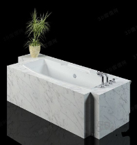 Luxurious bathtub model